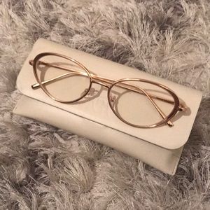 Zara gold oval shaped glasses